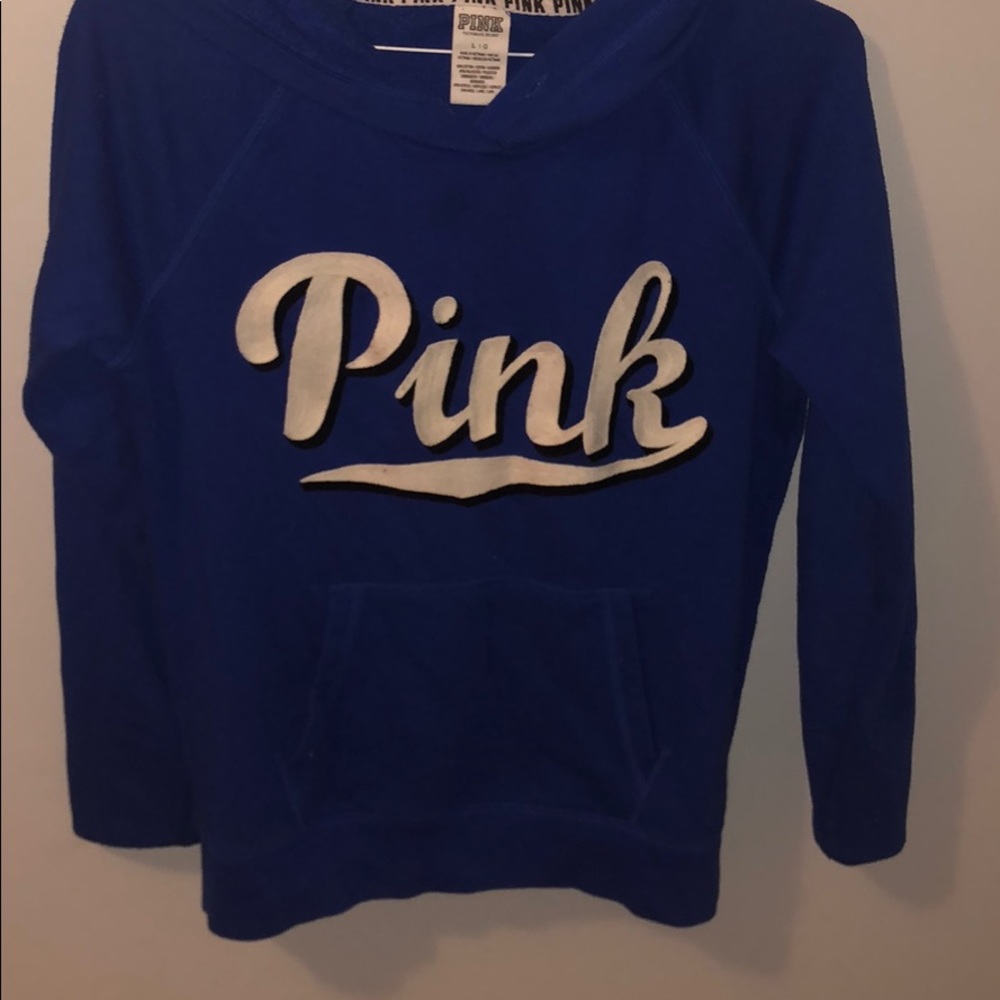 Blue pink Victoria secret hoodie